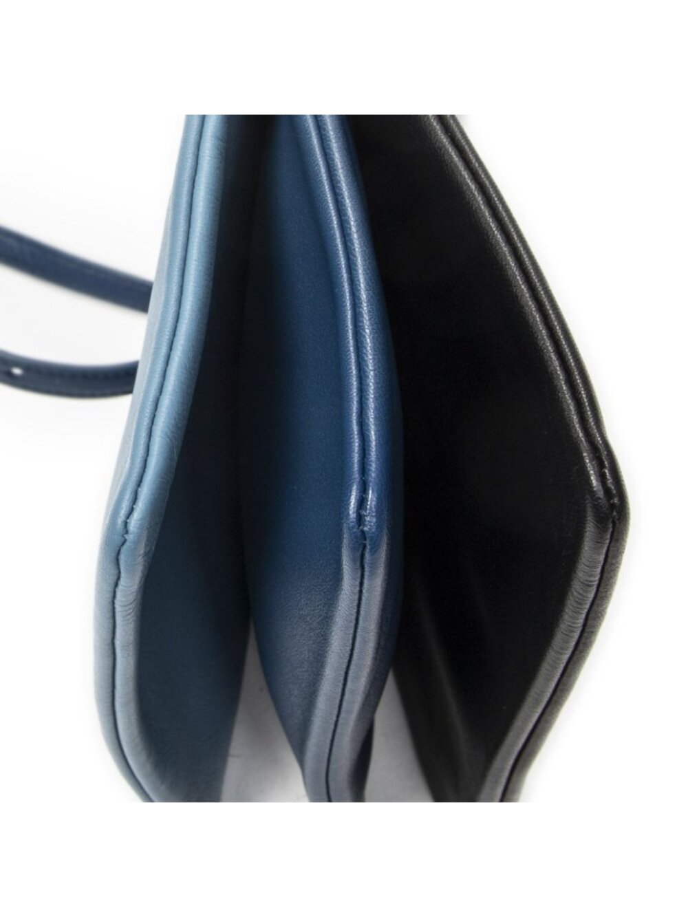 Celine Small Trio Crossbody Blue Black Calfskin Leather - Picture 7 of 11